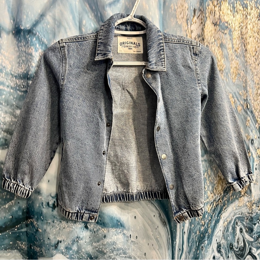 Kid’s M&S Originals Blue Jean Jacket Button Closure Size 5-6 Years Old